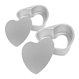 Ciieeo 2Stücke Herzförmige Kuchenpfanne Abnehmbarem Boden für Romantische Desserts und Anlässe Wie Hochzeiten und Valentinstag