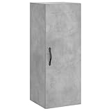 HEFZGDB Wandschrank Betongrau 34,5x34x90 cm Holzwerkstoff Küchenbuffet Sideboard Küche Flurschrank Mehrzweckschrank für Küche Speisesaal Dessert Shop Café