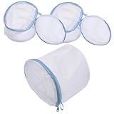 MUELODSIC 3 Stück Bh Wäschenetz aus Strapazierfähigem Mesh Atmungsaktiv und Reißfest für Waschmaschine und Reise Schützt Empfindliche Unterwäsche vor Verheddern und Dehnen Blau