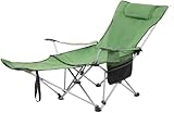 Leichter faltbarer Campingstuhl, verstellbarer Picknick- und Grillsitz, Oxford-Tuch, Rucksack- und Angelstuhl für Outdoor-Aktivitäten (grün)