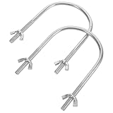 BAZEITFLOW 2 Stück Heizkörperrollenhaken aus Robustem Stahl U Förmiger Rahmen Kompatibel mit Elektrischen Ölheizungen Mobiler Rollenhalter für Einfache Montage und Stabilen Stand