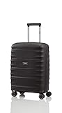 TITAN 4-Rad Handgepäck Koffer mit TSA Schloss, erfüllt IATA-Bordgepäckmaß, Gepäck Serie HIGHLIGHT: Leichte Hartschalen Trolleys im Carbon Look, 842406-01, 55 cm, 38 Liter, black (schwarz)