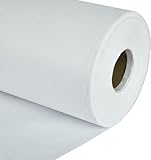 FT Fashion Track Bügel-Einlage zum Aufbügeln – 90 cm breit – Vliesstoff in mittlerem Gewicht zum Nähen und Basteln (Weiß, 2 Meter)