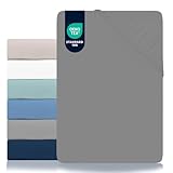 Dreamzie - Spannbettlaken 180x200cm - Mikrofaser Oeko TEX Zertifiziert - 100% Polyester - Spannbetttuch 180x200 - Anthrazit