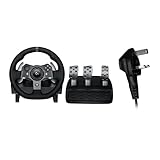 Logitech G920 Driving Force Gaming Rennlenkrad, Zweimotoriges Force Feedback, 900° Lenkbereich, Verstellbare Edelstahl Bodenpedale, für Xbox Series X|S, Xbox One/PC/Mac, UK-Stecker, Schwarz