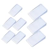 8St Möbelmatte Ort reflektierendes Spiegeldekor Block möbelfüße nivellieren Post Fix Furniture Gliders tischunterlage Nagelfreier Türstopper Ausgleichsscheiben für Möbel PVC Weiß Gadpiparty