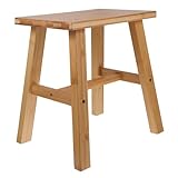 ABOOFAN Kleiner Holztritt für Erwachsene Multifunktionaler Schuhwechselhocker Pflanzenständer und Duschbank aus Robustem Holz für Badezimmer Küche und Schlafzimmer