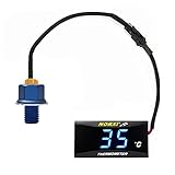 Motorrad-Öl-Thermometer, digitales Öl-Thermometer, elektronisches Ölthermometer mit Temperatursensor-Adaptern (Blau, M14 x 1,5)