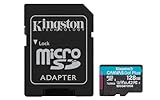 Kingston Canvas Go Plus microSDXC Speicherkarte Gen4 200MB/s A2 U3 V30 128GB Karte + Adapter-SDCG4/128GB