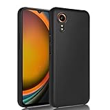 Coqinen Handyhülle für Samsung Galaxy Xcover 7 Hülle, Matte Hülle für Samsung Galaxy Xcover 7, Weiche TPU Kratzfest Schutzhülle [Vollabdeckung] [Flexibler Rahmen] [Stoßdämpfung] - Schwarz