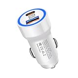 Auto -Ladegerät - Quick Ladegerät, Zigarette leichteres Gerät | PD 30W 2-Port-Mobiltelefon Auto-Ladestecker, USB + Typ-C 60W schneller Ladewagen-Adapter für Fahrrekorder Smartphones Cameras Tablets Na