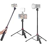 ULANZI MT-79 Handy Stativ, 204cm Ausziehbar All-in-1 Selfie Stick aus Aluminium, Kamera Stativ mit 180° Winkelverstellung& 1/4' Schraube für Smartphone Kamera Videolicht