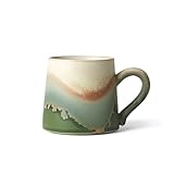 Keramik-Suppentasse mit Henkel, 11 oz große Kaffeetasse for Zuhause und Büro, perfekt for Tee, Kaffee, Latte, (Grün)