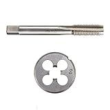 NUSHKI 2-teiliges Rechtshänder-Gewindebohrer-Set Für Metall-HSS-Gewindebohrer-Bit-Gewindeschneideisen,1 Satz M4x0,5