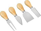 Lnwwrv 4-teiliges Premium Käsemesser-Set aus Edelstahl – Käsemesser, Gabel, Schneider & Buttermesser, Käsemesser für die Wurst- und Käseplatte