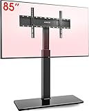 AOKCOS TV Ständer Bodenständer Höher 1.6m für 43-75 85 Zoll Fernseher, Neigbar Schwenkbar Höhenverstellbar Fernsehständer, Universal TV Standfüße Standfuss Max VESA 600x400mm 50KG (Schwarz)