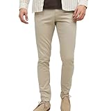 JACK & JONES Herren Jpstmarco Jjbowie Noos Chino Hose, Oxford Tan, 33W / 32L