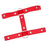 LIFKOME 1stk Zweireihiger Punk-strapsgürtel Punk-Street-strapsgeschirr Gürtel Für Frauen Damengürtel Stylischer Oberschenkelring Elastischer Gürtel Für Damen Modegürtel Für Damen Rot