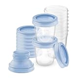 Philips AVENT Aufbewahrungssystem für Muttermilch, Becher inklusive Deckel, Adapter (Modell SCF618/10)