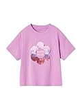 Vertbaudet Mädchen T-Shirt mit Paillettenmotiv und Recycling-Baumwolle violett 158