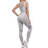 Yekdmxop Damen Yoga Bekleidungsset Sport-BH + Leggings 2 Stück Trainingsanzug Fitnessstudio Fitness Activewear Gym Yoga Leggings mit hoher Taille und Sportoberteil, A03, L