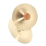 VICASKY 2 Stück Kupfer Becken Becken Für Beckengriff Tanz Requisiten Becken Mini Marschbecken Mini Kleine Becken Fingerinstrument Bauchtanz Becken Finger Becken Musical Golden