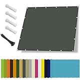 Sonnensegel wasserdicht Rechteckig mit ösen,Wind- und 95% UV-Schutz,100% Reißfest Polyester(Nach Mass) Markisenstoff,Segeltuch Sonnensegel Aufrollbar für Balkon Terrasse Garten,1x2M Dunkelgrau