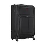 WENGER Sion Large Weichschalenkoffer mit 4 Rollen, Trolley, Groß, 114 (126) l, Erweiterbar, Damen Herren, Reisen Urlaub, Schwarz, 653588