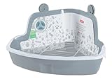 Zolux 206553 Ecktoilette für Nagetiere, groß, Grau, 43 x 32 x 20 cm