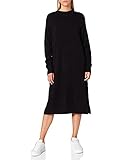 Vila Damen Viril Crew Neck L/S Midi Dress - Noos Kleid, Schwarz, XL EU