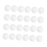 FUNOMOCYA 50 Stück Weiße Hohle Kunststoff Golfbälle für Indoor Outdoor Training Golf Übungsbälle Langlebig Leicht Geeignet für Anfänger und Profis