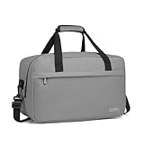 Kono Reisetasche Weekender Tasche 35x20x20 Ryanair Handgepäck Unisex Gym Henkeltasche 14L (Grau)
