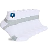PERMANENTLY001 Viertel Kurz Sport Socken Herren Knöchelsocken Damen Tennissocken Jungen gepolsterte atmungsaktive Sneaker Laufen Badminton trekking Pickleball Volleyball 38-43 Weiß M 6P
