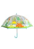 Yuhu.kids Regenschirm Kinder | Schirm | Stockschirm | Dinosaurier | Manuell | 73 cm | Geschenke für Mädchen und Jungen | Regenschirm Schule | T-Rex | Dino | Geburtstagsgeschenk