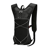 Hydrationsrucksack Mit Wassersystem - Trinkblasen-Rucksäcke Mit Verstellbaren Trägersystem Druckaus, Reflektivstreifen Leicht Verstellbares Nylon-Reservoir Ausstattung Für Jagd Wander Camping Motorrad