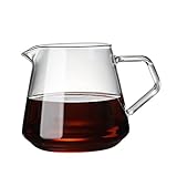 ZNZNANG Kaffee-Server, Glaskaraffe Kaffeekanne Glas ，Klar，Heat Resist Kaffee & Teekessel (650 ml/22 oz)