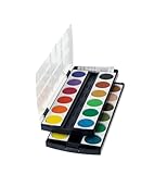 Herlitz Schulmalfarben, Deckfarbkasten, 24 Farben inklusive Deckweiß