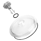 Laubfangdeckel Ersatz Fänger Filtrationsabdeckungen 12,4 cm Pools Spa Zubehörteil Sicherer Ring und Ventil Set Design für Poolreiniger und Staubsauger