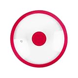 Gcljlmy Pfannendeckel, Glasdeckel, Deckel, Küchenzubehör, gehärteter Pfannendeckel, Ersatzpfannendeckel für Töpfe, Bratpfannen (Rot,31 Cm)