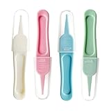 4 Stück Baby Nasenpinzette Set – Weiß, Rosa, Hellblau, Markorngrün, Ideale Nasenreinigung für Babys und Kinder