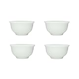 Liang baobao Traditionelle chinesische Tee-Verkostungstassen, 4 Stück, 40 ml, weißes Porzellan, Mini-Tassen für Gongfu-Teezeremonie (weiß)