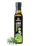 Kräuterland Bio Hanföl 250ml, Hanfsamenöl kaltgepresst, naturrein ohne Zusatz von Aroma-, Farb- und Konservierungsstoffen, hoher Anteil an Omega 3-6-9 Fettsäuren, Premium Qualität