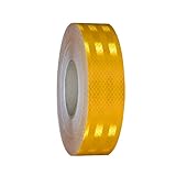 DAEOIBHJR Reflektierendes Klebeband 10m X 5cm Reflektorband Selbstklebend Reflektoren Aufkleber Hohe Intensität Reflektor Absperrband Wasserdicht Outdoor Warnband für Fahrrad, Fahrzeuge, Autos,Gelb