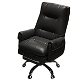 Gaming Bürostuhl mit Fußstütze, Eco-Leder, ergonomisches Design, doppellagige Rückenlehne, verstellbare Rückenlehne, 360° Drehung, für Schlafzimmer und Büro