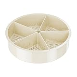 Gemüseschale drehbar | geteilte Servierplatte | Gemüseschale Serviertablett 5 Fächer Beilagenplatte für heißen Topf | Rotierende Aufbewahrungsbox, Tablett