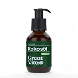 GreatVita Kokosöl fraktioniert, 1er Pack (1 x 100 ml) in Glasflasche inkl. Pumper
