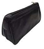 Tasche für Tabak und zwei Pfeifen, Tasche, Echtlederhülle, Halter, für Tabak, Feuchtigkeitstasche und zwei Rauchpfeifen