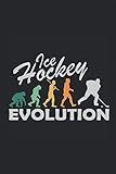 Ice Hockey Evolution retro: Eishockeyspieler Stürmer Lustig Vintage Notizbuch Goalie Maske Wintersport Eishockey mannschaftssport Planen Notieren ... Tagebuch Geschenk für Torwart Torhüter