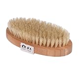 VILLCASE Badebürste aus Buchenholz mit Sisalborsten Körperpeeling Bürste Weiche Borsten Kompakte Duschbürste für Sanfte Hautreinigung