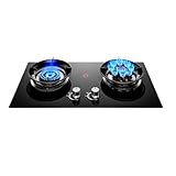 Tragbarer Herd mit Dual Brennern, Timer, Flameout Schutz für Camping, Küche, Catering